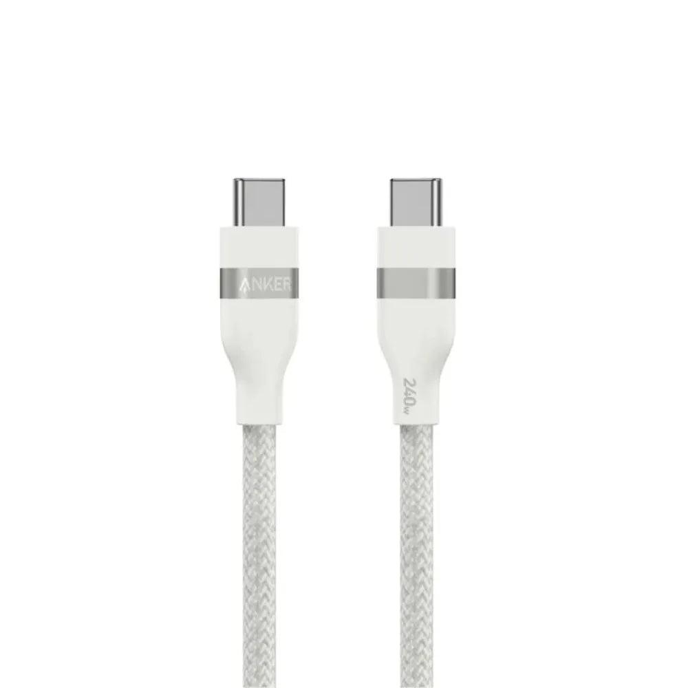 Anker USB C to USB C Charging Cable Braided 240W - White | A82E2H21