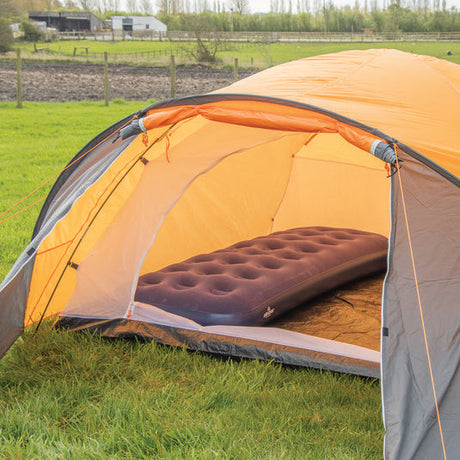 Milestone Camping Single Air Bed - Flocked Inflatable Mattress | 88000