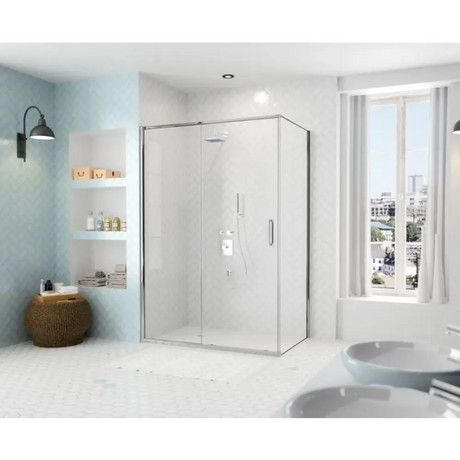Merlyn ARYSTO Eight Sliding Shower Door | Chrome | 1000mm to 1700mm