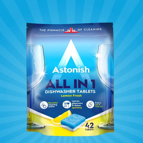 Astonish All in 1 Dishwasher Tabs Tablets Blue Pack of 42 | C2170