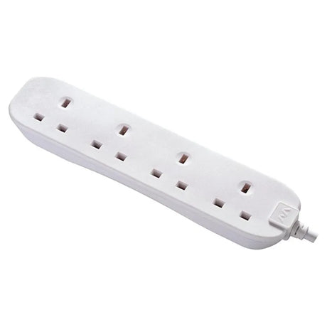 Masterplug 4 Socket Extension Lead 5 Metre - White | BFG5N-MP