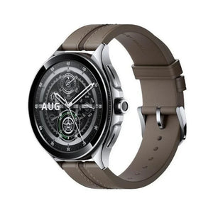 Xiaomi Watch 2 Pro Smart Watch with Brown Leather Strap - Silver | BHR7216GL