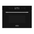Black Belling built-in combination microwave oven with grill function, 44 litre capacity, digital display showing 1200W and £301, stainless steel trim, modern flat design