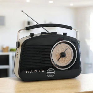 Steepletone Retro Bluetooth Radio - Black | BRIGHTONBKBT