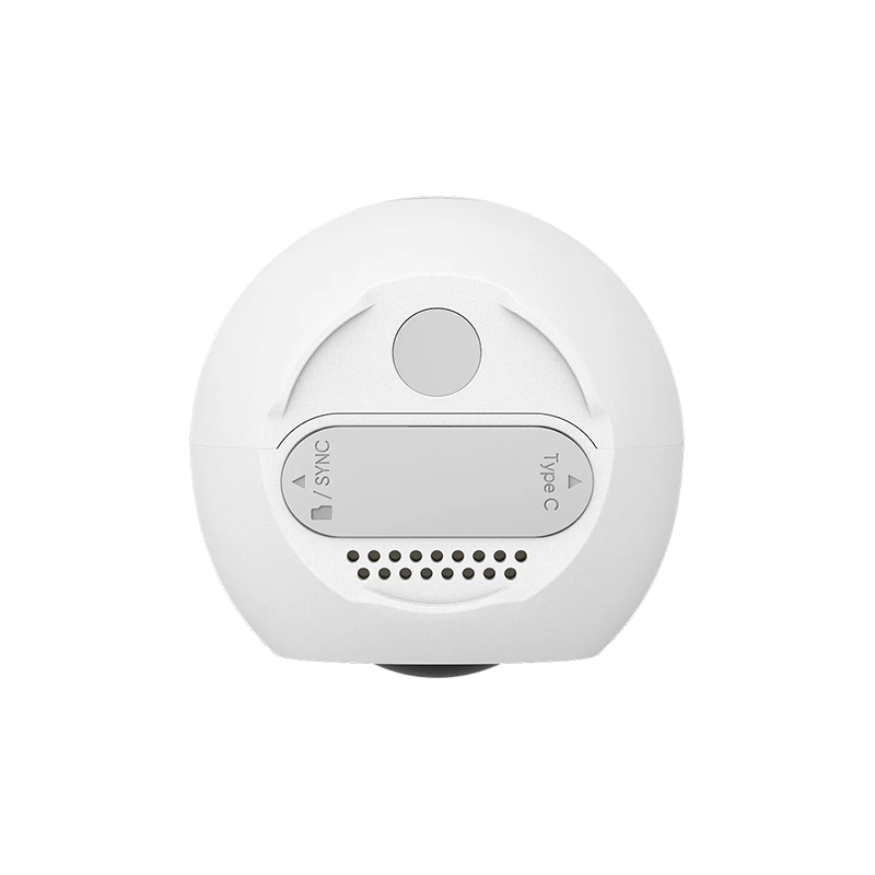 White smoke detector on a white background