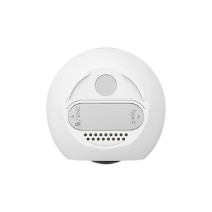 White smoke detector on a white background