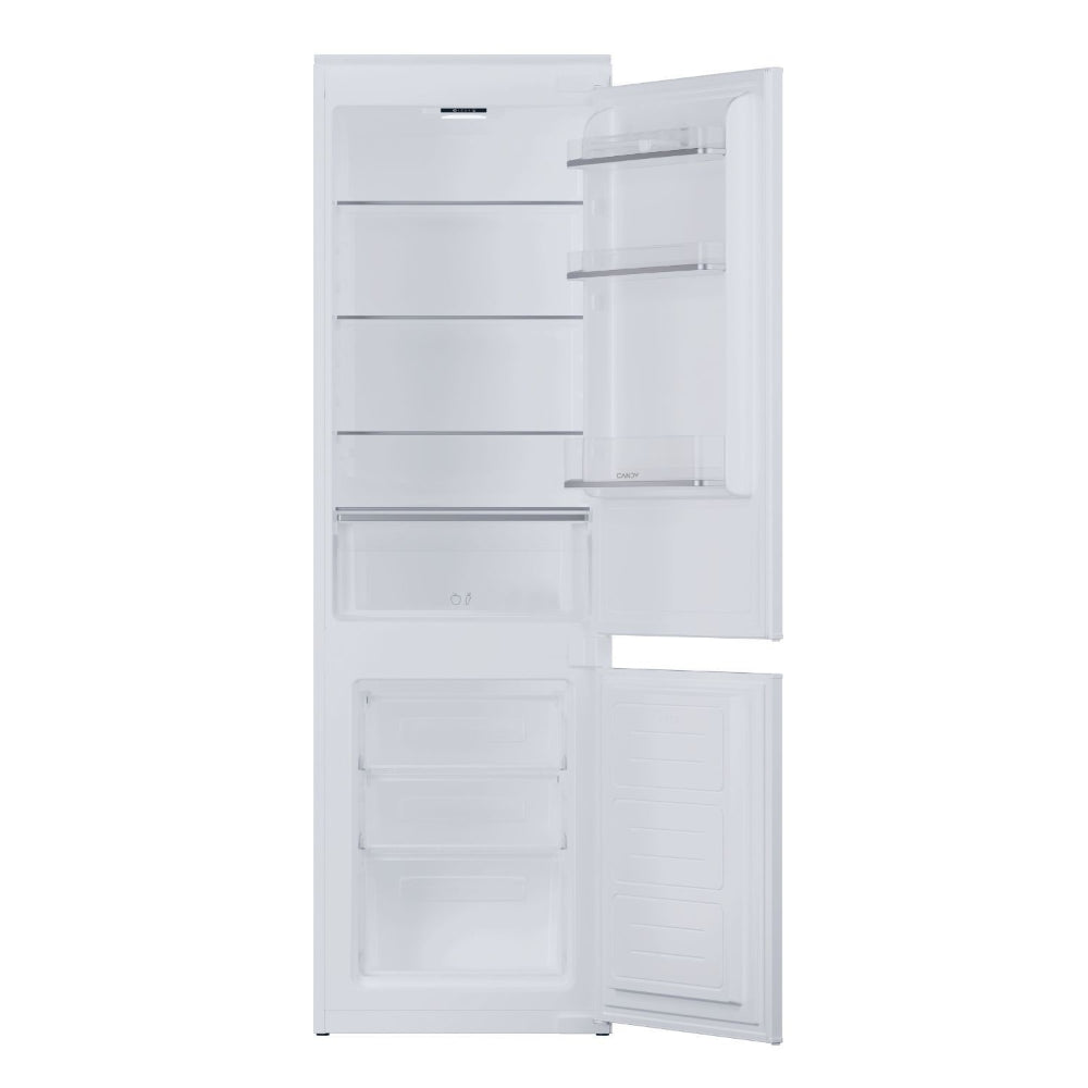 White shower enclosure with sliding door on a white background