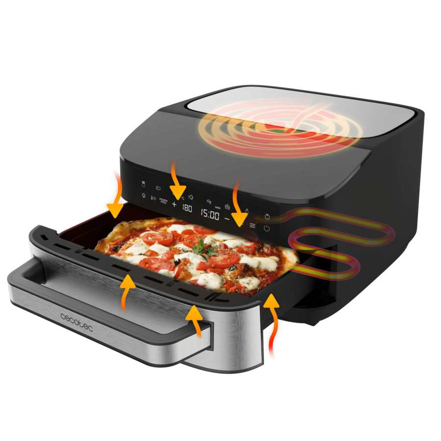 Cecotec 7 Litre Air Fryer / Pizza Oven 1350w - Black | 000463