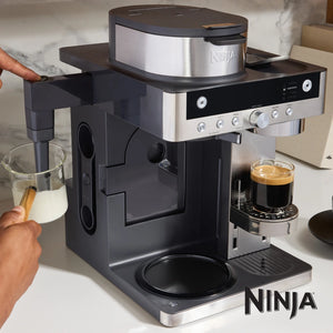 Ninja Prestige DualBrew System Pod and Filter Coffee Machine - Stainless Steel and Black | CFN802UK
