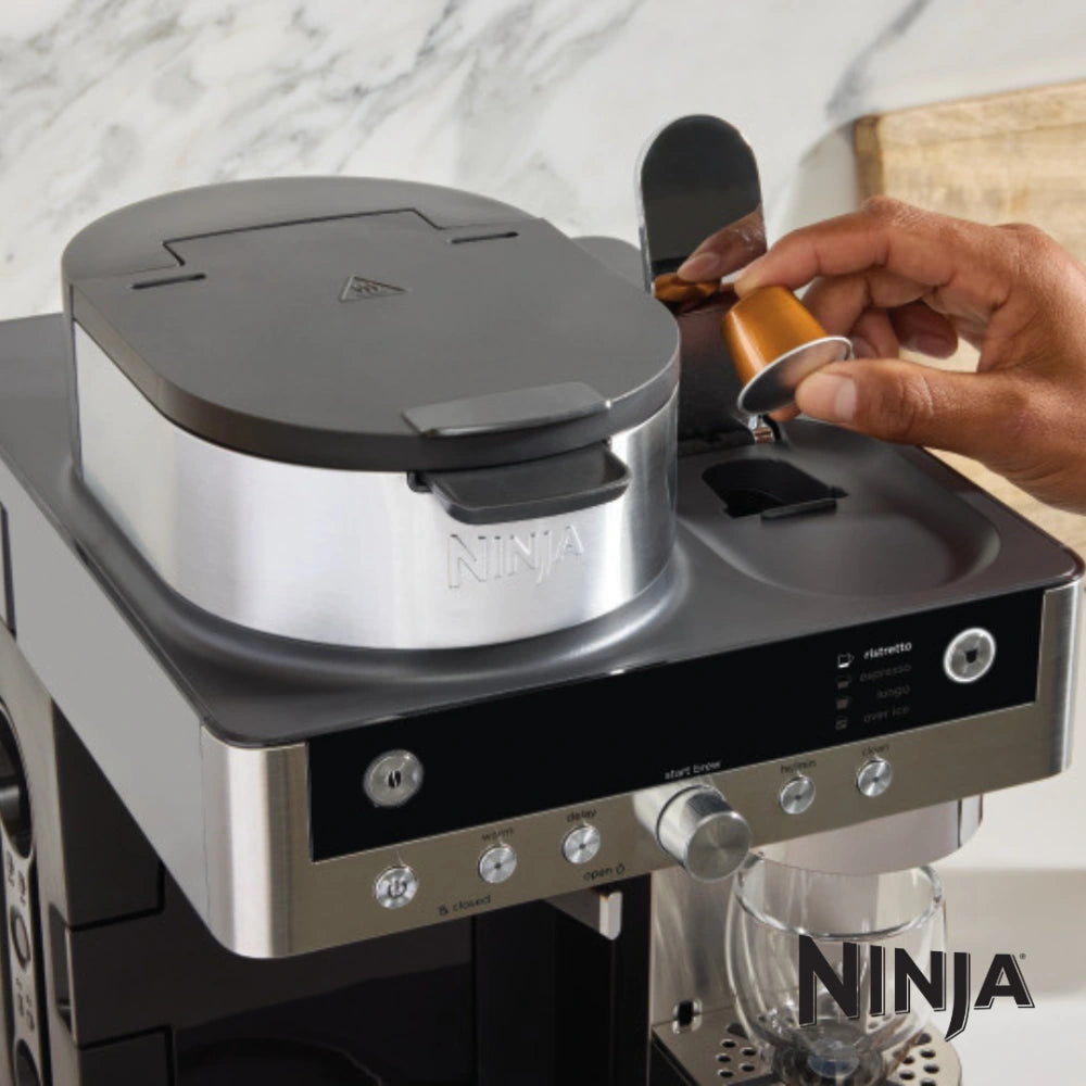 Ninja Prestige DualBrew System Pod and Filter Coffee Machine - Stainless Steel and Black | CFN802UK