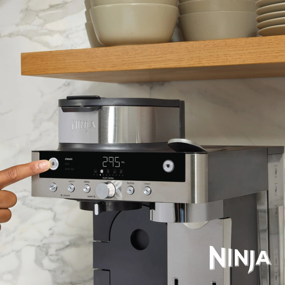 Ninja Prestige DualBrew System Pod and Filter Coffee Machine - Stainless Steel and Black | CFN802UK