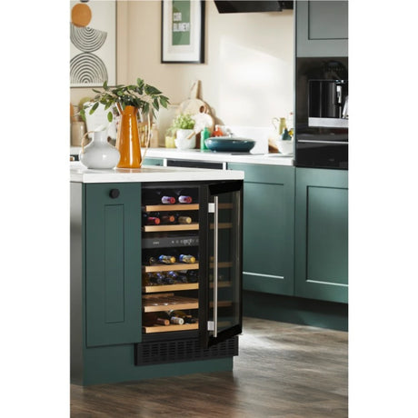 CDA 46 Bottle Wine Cooler 60cm Two Zone - Black | CFWC604BL
