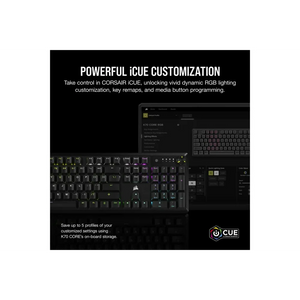 Corsair K70 CORE RGB Mechanical Gaming Keyboard - Black | 106-CH-910971E-UK