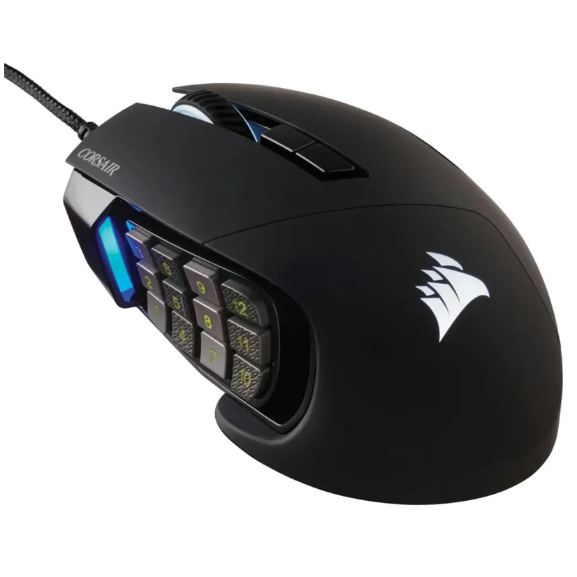 Corsair Scimitar RGB Elite Optical MOBA/MMO Gaming Mouse - Black | 106-CH-9304211-EU