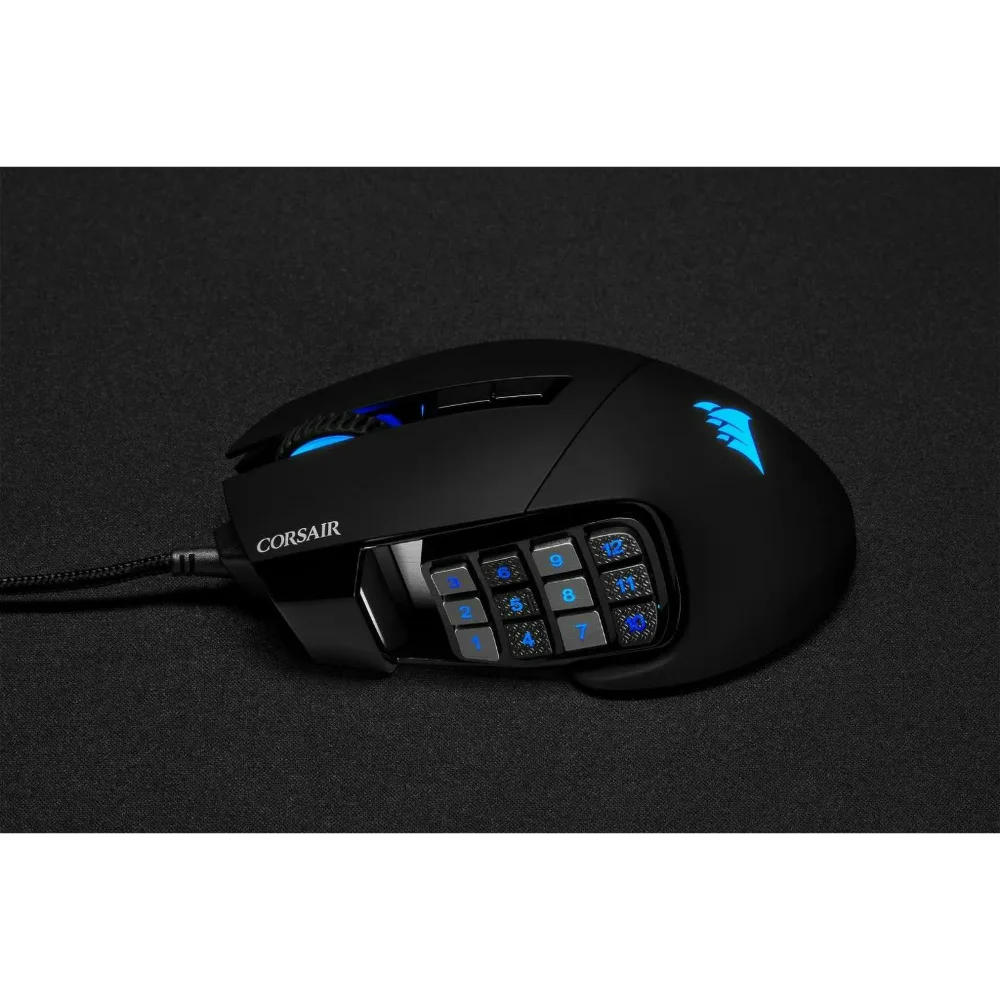 Corsair Scimitar RGB Elite Optical MOBA/MMO Gaming Mouse - Black | 106-CH-9304211-EU