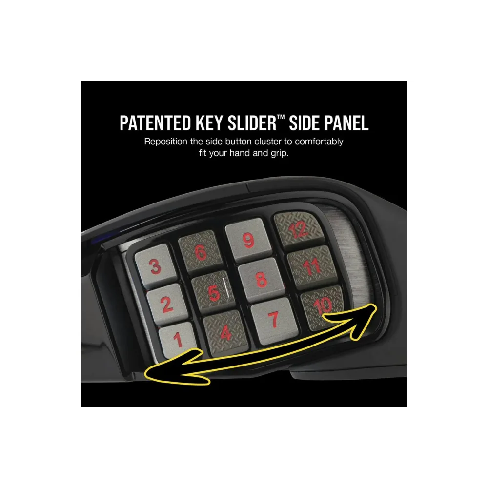 Corsair Scimitar RGB Elite Optical MOBA/MMO Gaming Mouse - Black | 106-CH-9304211-EU