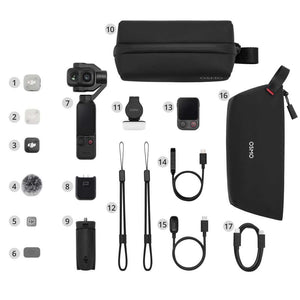 DJI Osmo Pocket 4P Dual Lens Gimbal Camera Vlog Combo - Black | CP.OS.00000662.01