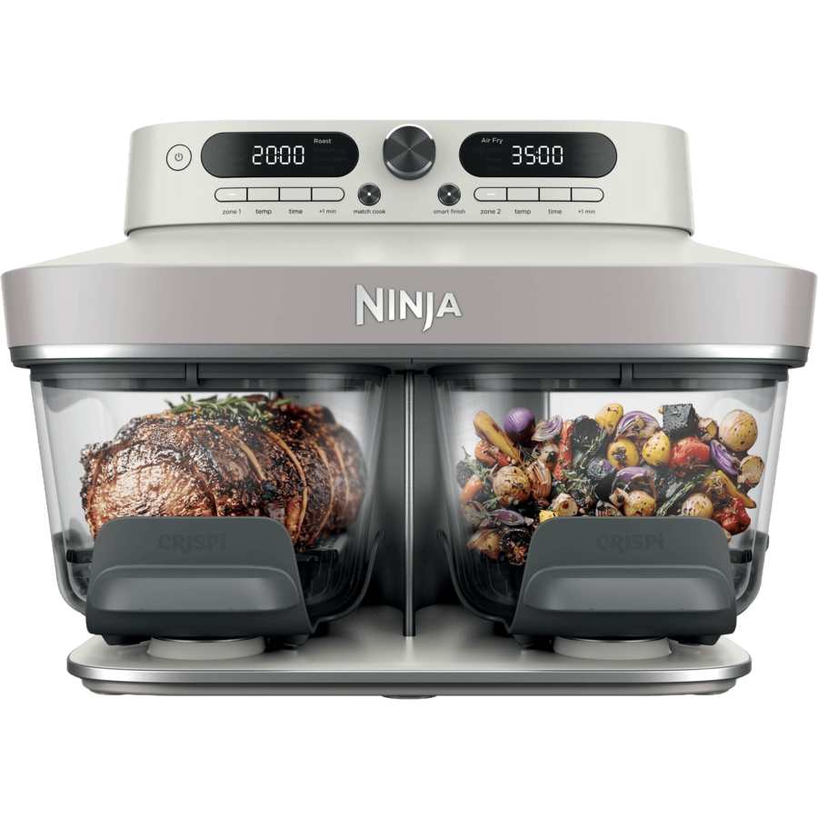 Ninja CRISPi Dual Zone Twin Glass Air Fryer - Bone | DD102UKIV2