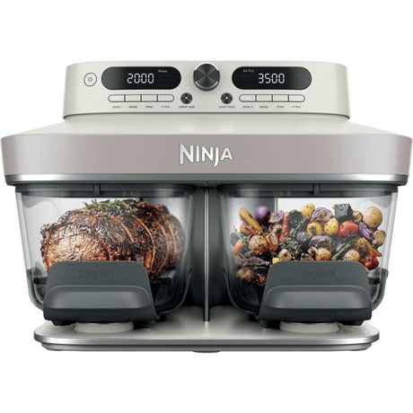 Ninja CRISPi Dual Zone Twin Glass Air Fryer - Bone | DD102UKIV2