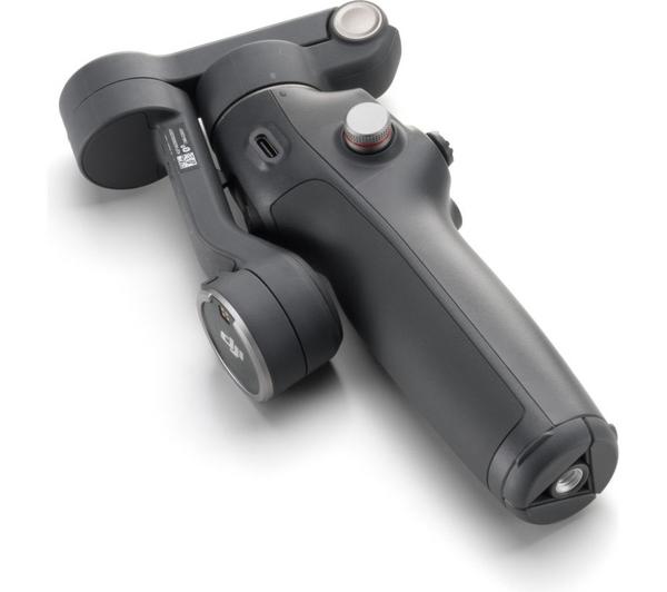 Black camera stabilizer on a white background