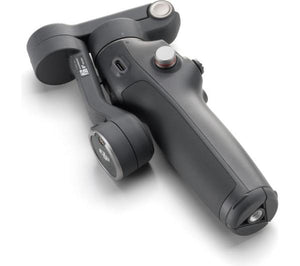 Black camera stabilizer on a white background