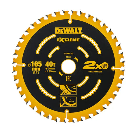 Dewalt ELITE Series 2nd Fix Circ Circular Saw Blade 184mm  x 16mm x 40 Tooth | DEWT10301QZ