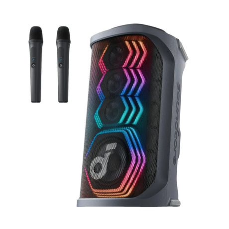 Anker Soundcore Rave 3S AI Karaoke Party Speaker with 2 Wireless Mics
