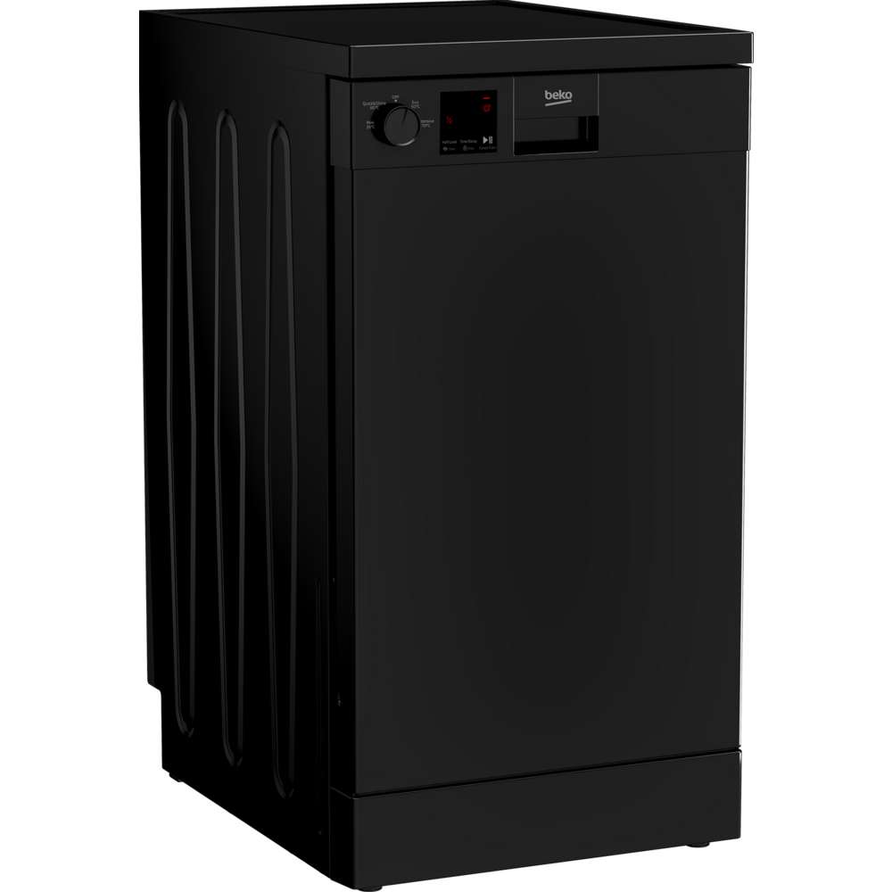 Beko 45cm 10 Place Slimline Dishwasher - Black | DVS04020B