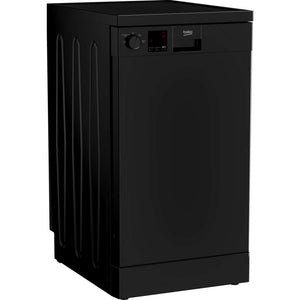 Beko 45cm 10 Place Slimline Dishwasher - Black | DVS04020B