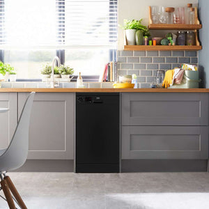 Beko 45cm 10 Place Slimline Dishwasher - Black | DVS04020B