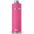 Ninja Thirsti 530ml hot pink insulated stainless steel travel bottle with metallic silver cap and band detail