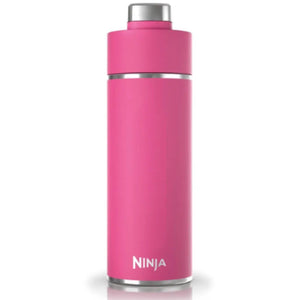 Ninja Thirsti 700ml insulated travel bottle in hot pink with stainless steel cap and band, featuring white Ninja branding on the cylindrical body