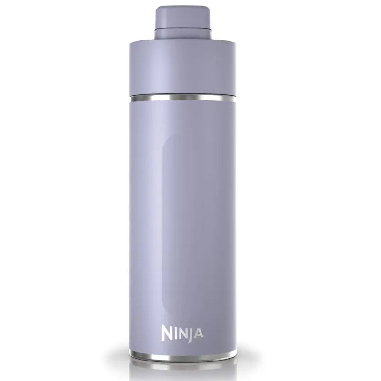 Ninja Thirsti 700ml insulated travel bottle in lavender purple with stainless steel band and screw-top lid, shown against white background