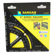 Dargan Tools 6 inch speed square CT40/DT with heavy duty aluminium construction featuring black and yellow design, measurement markings, and degree settings for carpentry and marking cuts