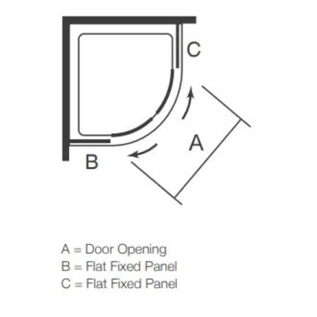 MERLYN EASY 2 Door Quadrant Shower Enclosure | Chrome | 800mm to 900mm, 1000x800 to 1200x900