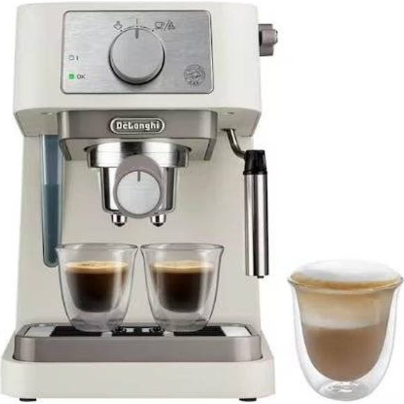 DeLonghi Stilosa Espresso Coffee Machine - Cream | EC260.CR