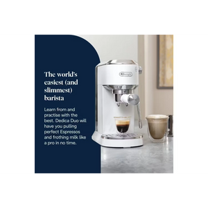 DeLonghi Dedica Duo Espresso Coffee Machine - White | EC890.WI
