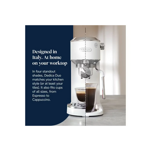 DeLonghi Dedica Duo Espresso Coffee Machine - White | EC890.WI