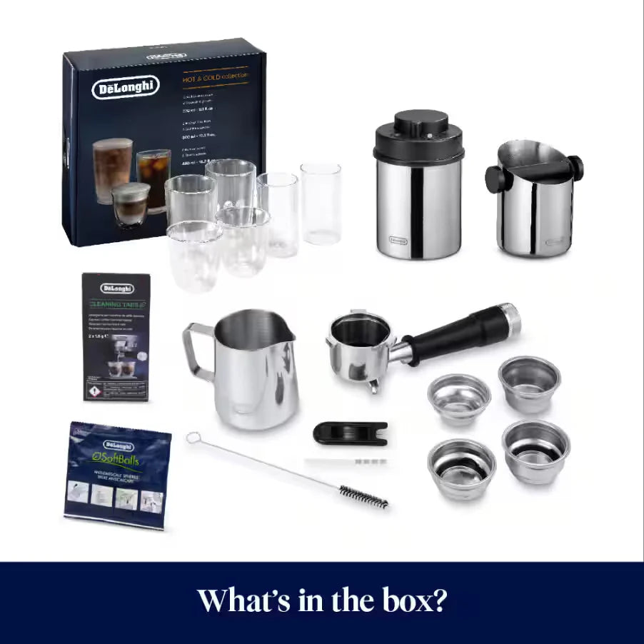 DeLonghi Bean to Cup Coffee Machine With La Specialista Opera Home Cafe Kit - Metal | EC9555.M +Kit
