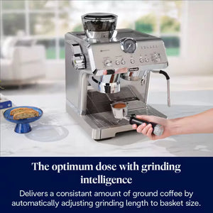 DeLonghi Bean to Cup Coffee Machine With La Specialista Opera Home Cafe Kit - Metal | EC9555.M +Kit