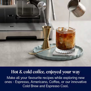 DeLonghi Bean to Cup Coffee Machine With La Specialista Opera Home Cafe Kit - Metal | EC9555.M +Kit