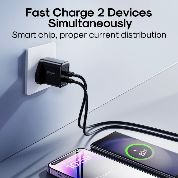 Joyroom 12w Dual Port USB A Charger Plug - Black | HL-TCN01B