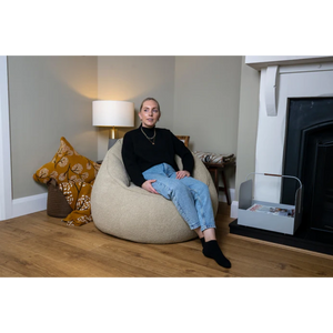 Elephant Boucle Chair Bean Bag - Oatmeal | EBOTER22