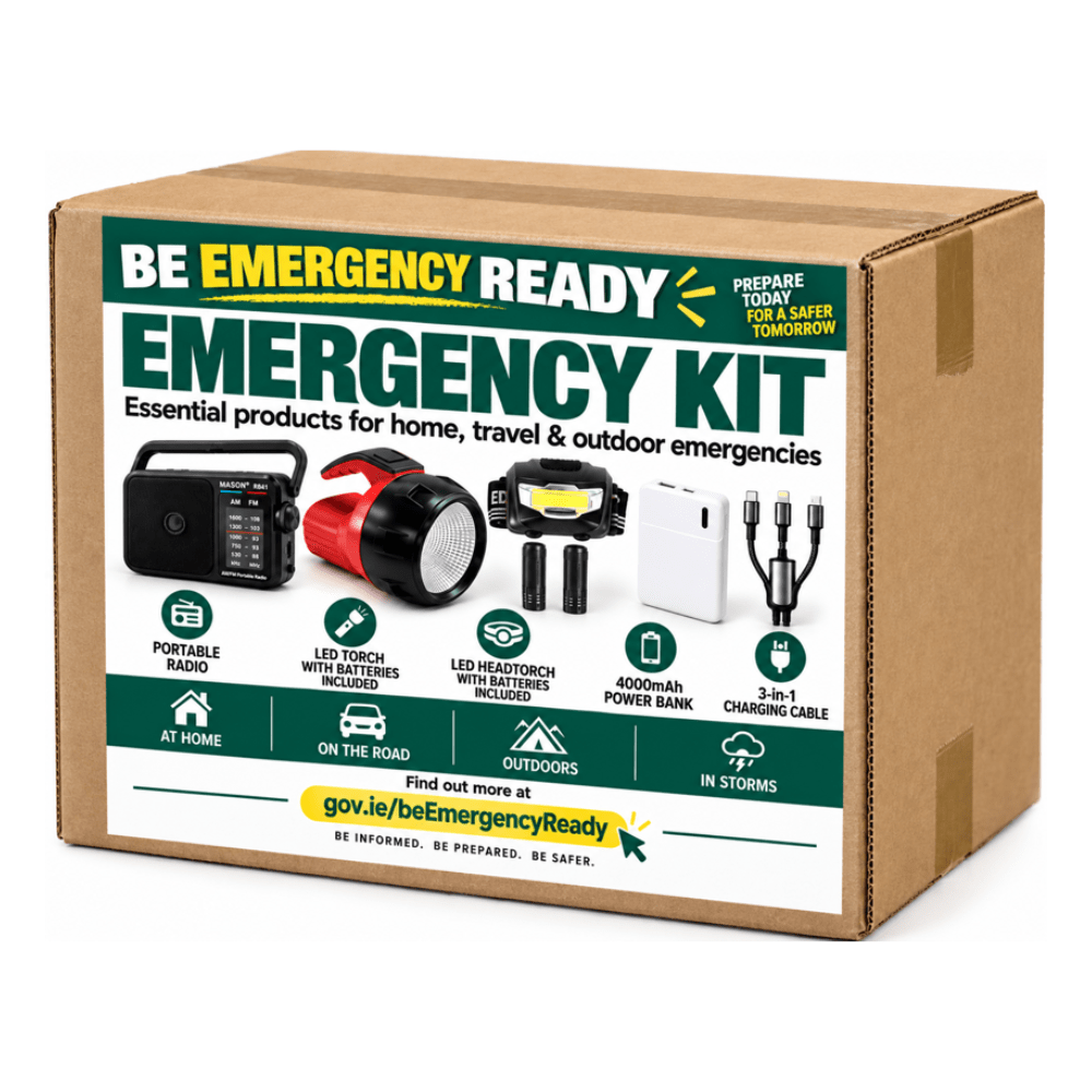 Be Ready Emergency Kit - Radio, Torches, Powerbank and Charging Cable | EMER02
