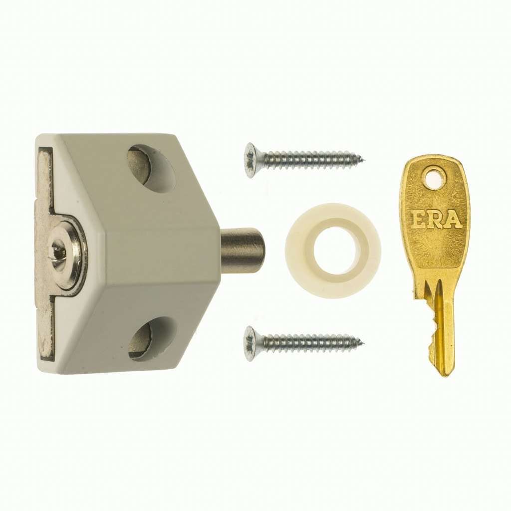 Era Patio Door Lock - White