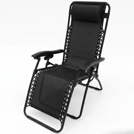 Culcita Zero Gravity Recliner Relaxer Chair - Black (Sun Lounger)