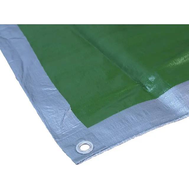 Faithfull Tarpaulin Green/Silver 5.4 Metre x 3.6 Metre ( 18ft x 12ft ) 80gsm | FAITARP1812
