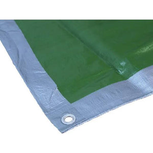 Faithfull Tarpaulin Green/Silver 5.4 Metre x 3.6 Metre ( 18ft x 12ft ) 80gsm | FAITARP1812
