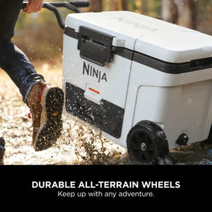 Ninja FrostVault 42 Lire Wheeled Cooler Box with Dry Zone - Cloud White | FB245UKWH