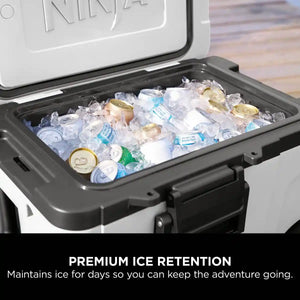 Ninja FrostVault 42 Lire Wheeled Cooler Box with Dry Zone - Cloud White | FB245UKWH